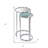 Schenectady 22" Silver Aluminum Round Mirrored End Table