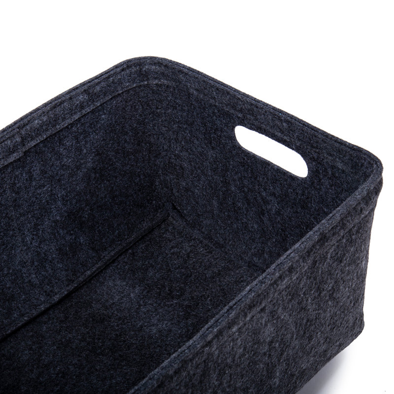 Ensemble de paniers en tissu 3 pièces, Gris foncé
