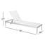 Chaise longue d'extérieur Devan en aluminium avec inclinaison réglable, lames en polyrésine, roulettes, structure argentée et lames en polyrésine grise-504550100