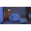 Canapé paresseux rotatif à compression à 360 ° avec repose-pieds - Méridienne amovible en peluche respirante pour le salon-409720387