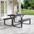 HDPE Picnic Table with Metal Base