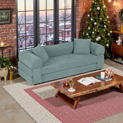 Convertible Sofa Bed Couch 80 Inch Boneless Lounge With Storage Foldable Queen Sleeper For Living Room
