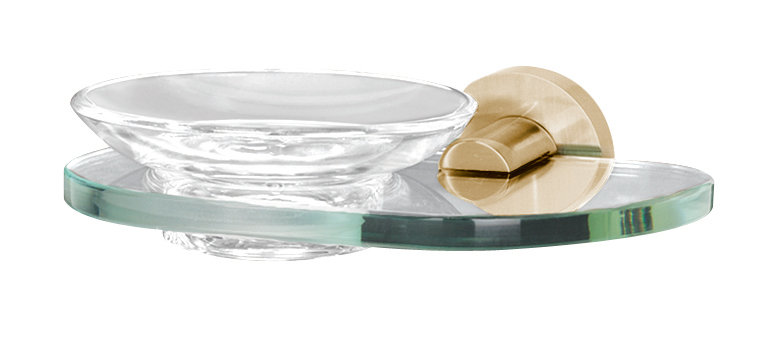 Contemporary I Soap Dish, Satin Brass