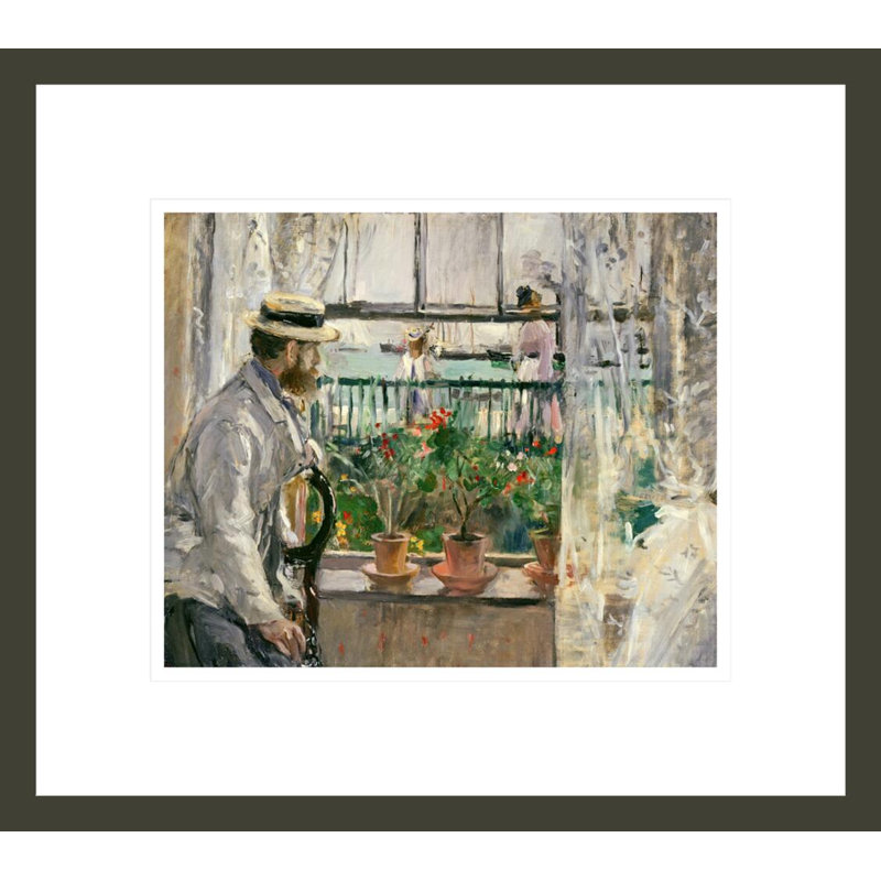 Eugène Manet (1834-92) sur l'île de Wight par Berthe Morisot, impression giclée encadrée, H 13,75 po x l 15,48 po