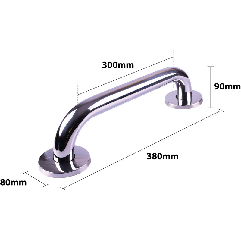 Dekle Grab Bar, Polished Finish, 38cm W
