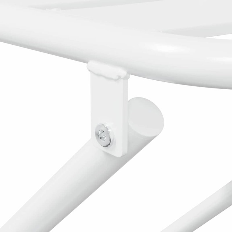 Bistro Set Folding 3 Pcs Steel, White