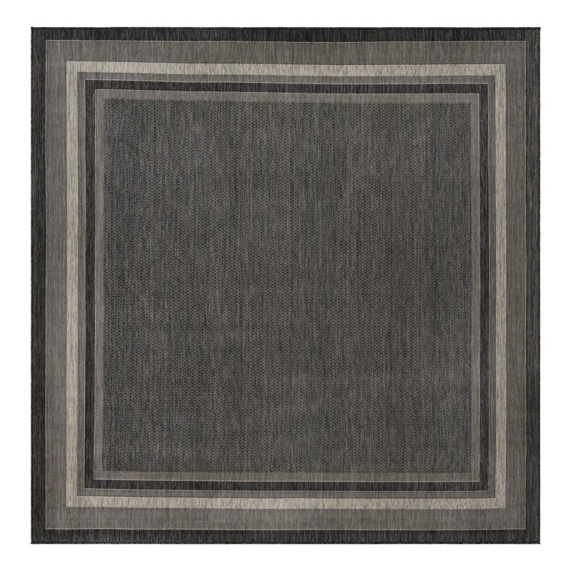 Sevinc Indoor/Outdoor Area Rug, Square 13'1", Black