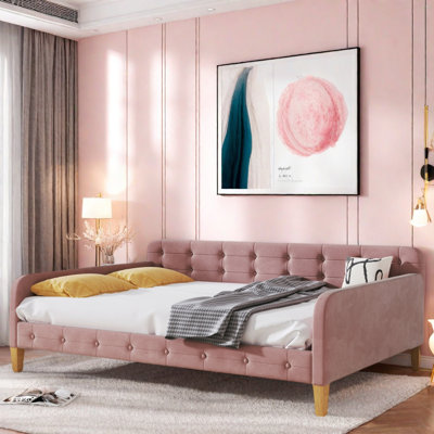 Upholstered Daybed With 4 Support Legs