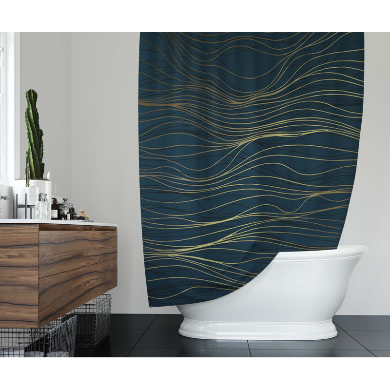 Abstract Shower Curtain, 90" H x 70" W