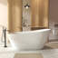 Baignoire de trempage autoportante en acrylique spécial avec drain chromé-134325760