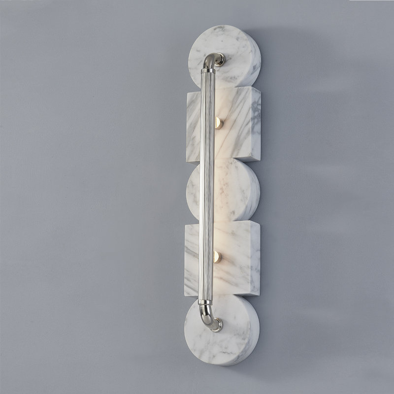 Sena 1 Light Wall Sconce, Burnished Nickel, 23" H x 5" W x 5" D