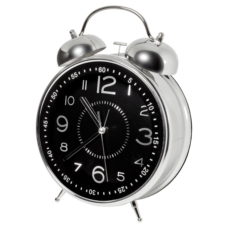 Quartz movement / Crystal Alarm Tabletop Clock, Black