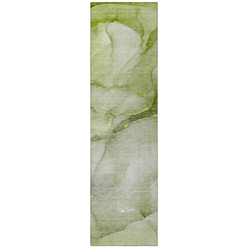 Tapis de couloir extérieur vert 8 po