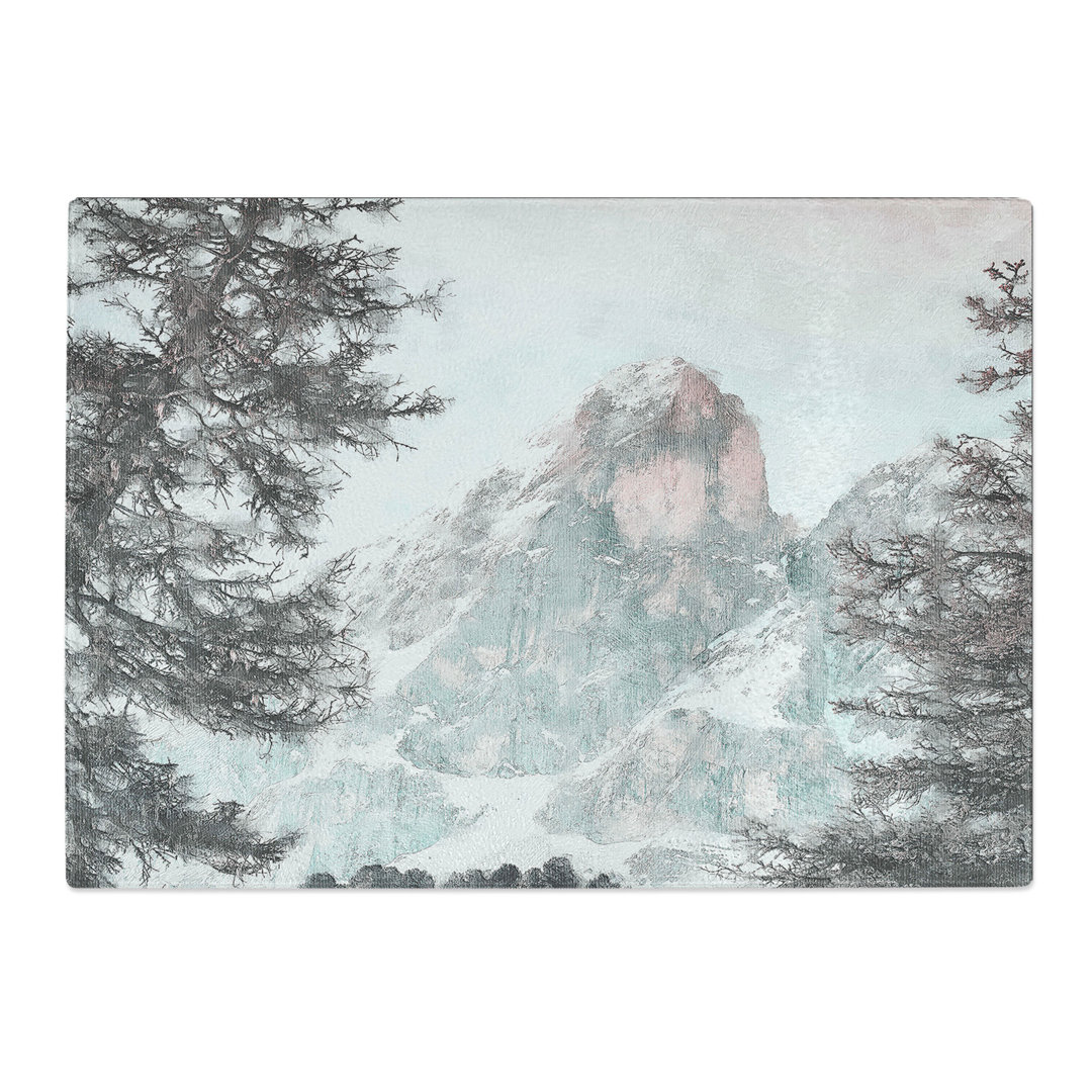 Tempered Glass Mountain Peak Chopping Board