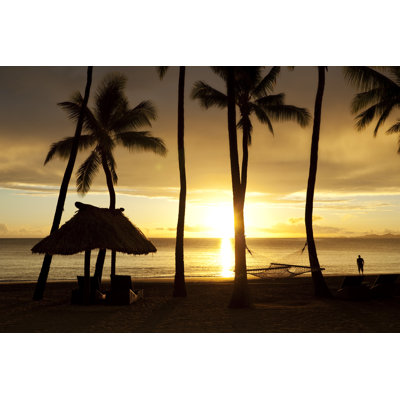 Tropical Beach Getaway Silhouette by Jhorrocks - No Frame Art Prints on Canvas