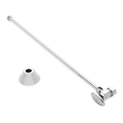 Toilet Supply Kit with 5/8" OD X 3/8" OD Angle Stop - Chrome