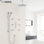 Juno 16" New Thermostatic Ceiling Mount Rain Shower System with 6 Jetted