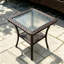 Ensemble de conversation de patio 7 pièces en osier toutes saisons avec chaises pivotantes et table basse en verre-176027089