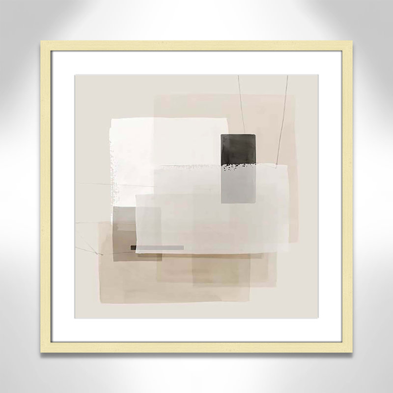 «Mystical Momentum II» par Hazel J, H 23,5 po x l 23,5 po x P 1,25 po, Cadre doré encadré
