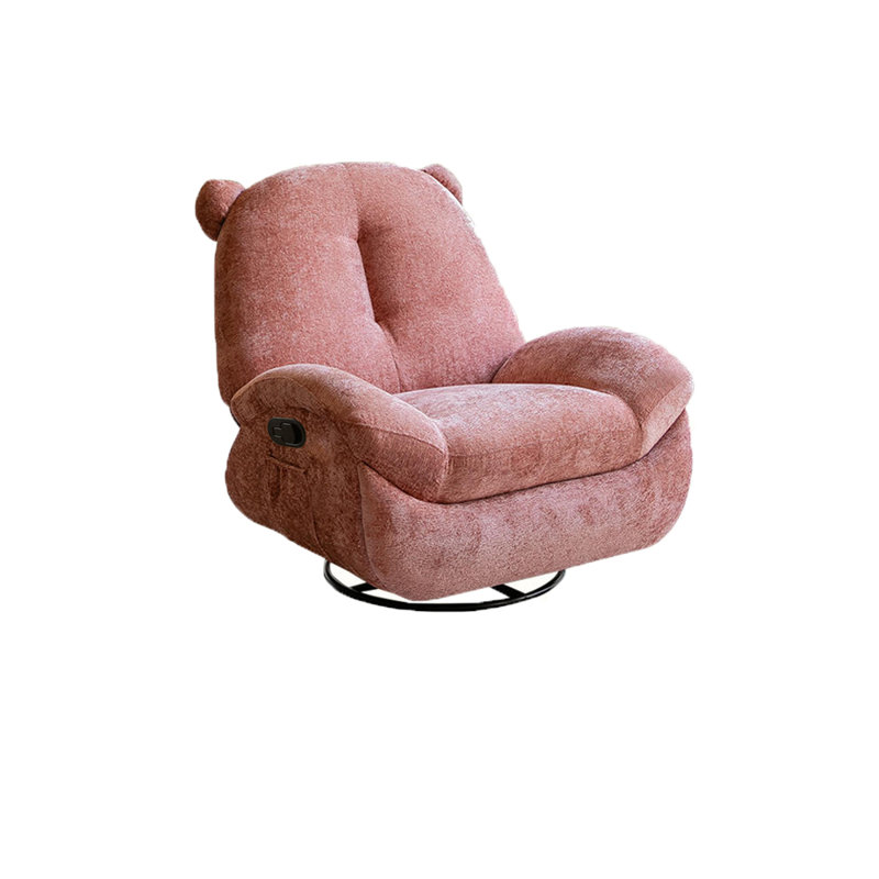 Fauteuil inclinable en flanelle avec éponge., Mélange de polyester rose