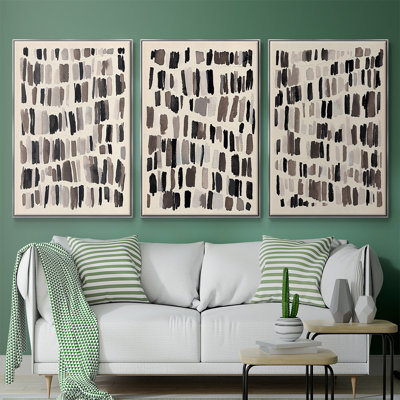 «Chalk and Flint I», ensemble de 3 cadres photo sur toile
