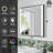ZC-Mirror 36"H Wall Mounted Bathroom Rectangle Framed LED Mirror With Memory Function-94554665