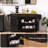 59.3-Inch Rolling Kitchen Island, With Power Sockets And Storage Space, 2 Pull-Out Cabinet Storage Racks And Fallen Leaves, With Trash Can Storage Space-424344587
