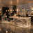 Dainte Luxury Ocean-Wave Kitchen Island with Glass Top – Sculptural Acrylic Designer Island Table for Modern Kitchens