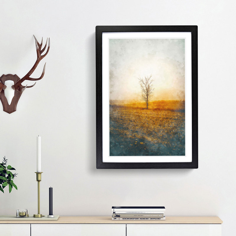 Summer Tree - Framed Print, Black Framed, 63cm H x 45cm W x 2cm D