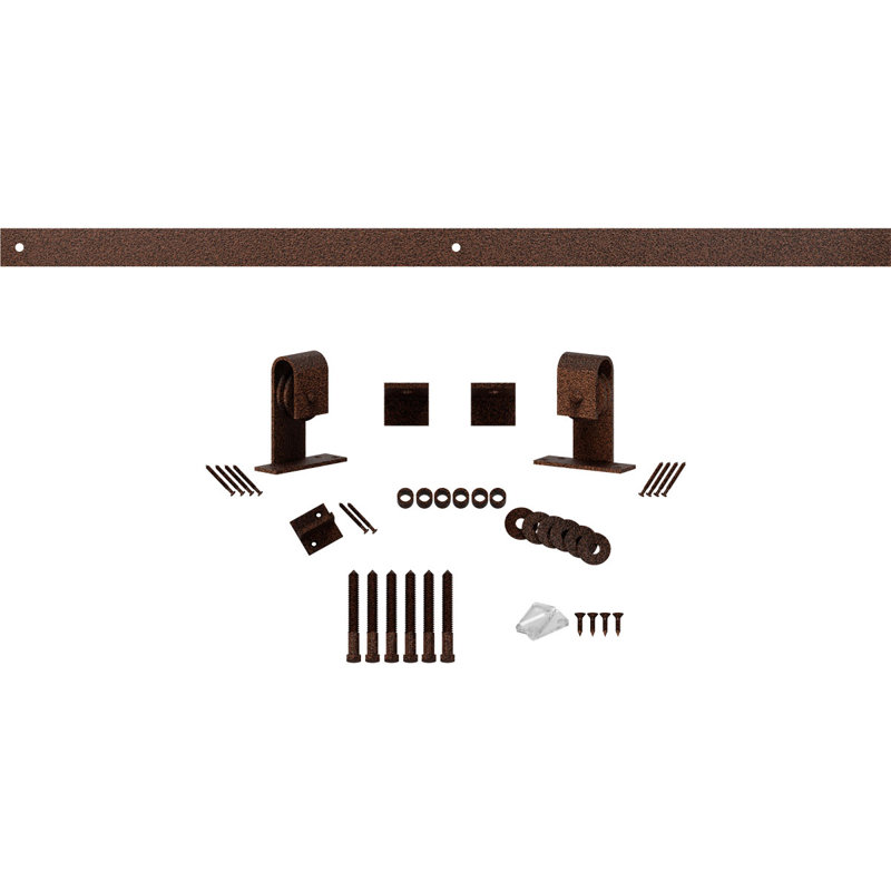 Ensemble de quincaillerie pour porte de grange standard Premium, Filon de cuivre, 60 po