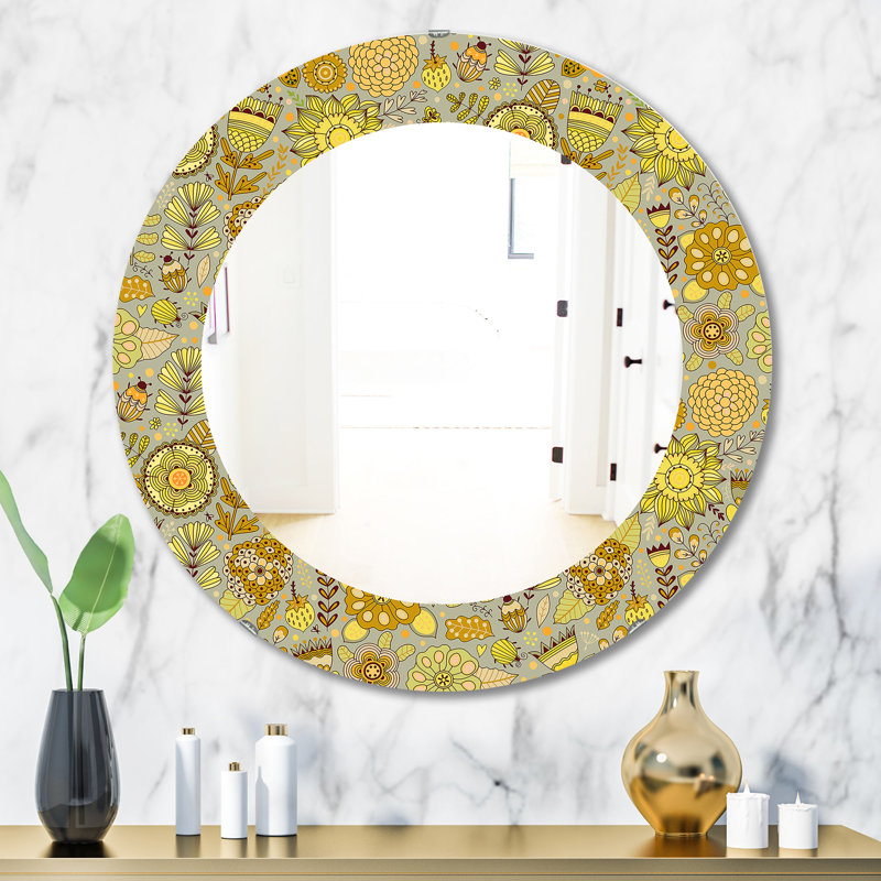 Yellow Moods 22 - Miroir moderne, H 31,5 po x l 23,7 po