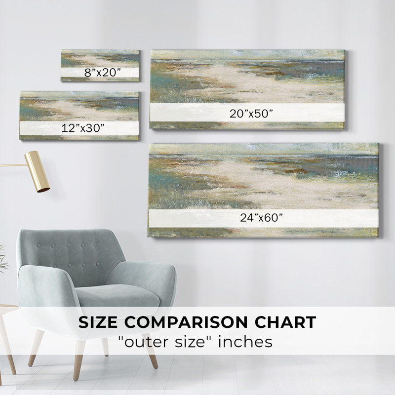 «Misty Coast On», reproduction sur toile, H 20 po x l 50 po x P 1,5 po