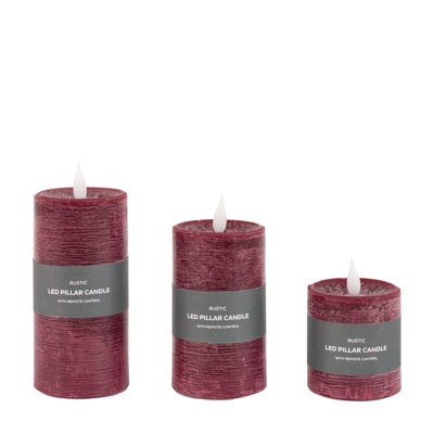 Unscented Flameless Pillar Candle with Plastic Holder