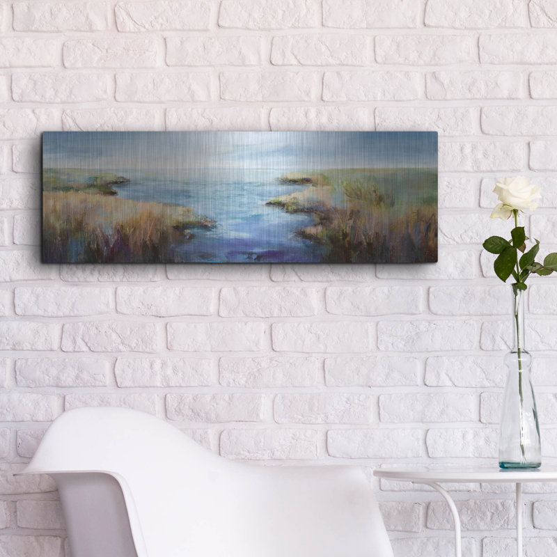 «Enjoying The View» par Karen Hale, art mural en métal, 36 po x 12 po, H 12 po x l 36 po