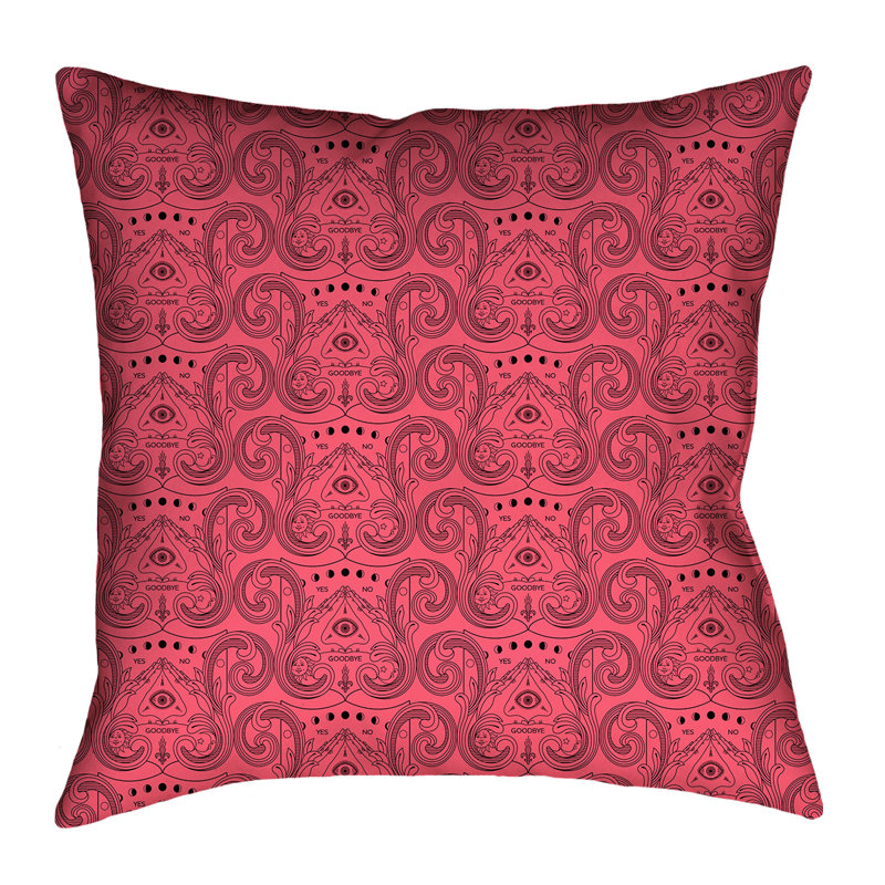 Coussin Katelyn Elizabeth, 16 po x 16 po, Polyester sergé, Rose