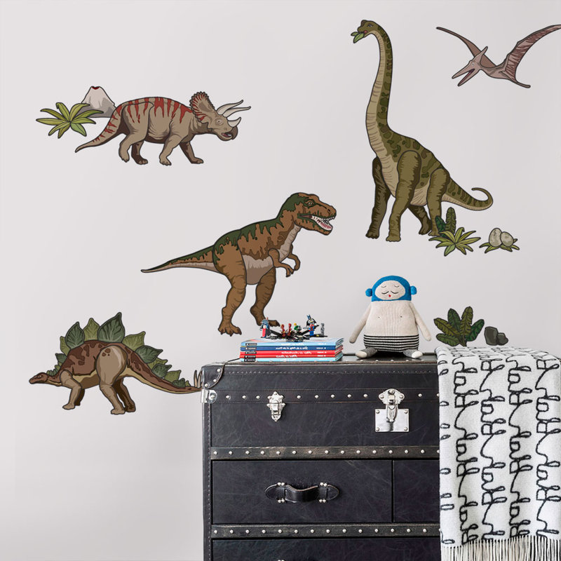 Décalcomanie murale dinosaurss, Brun
