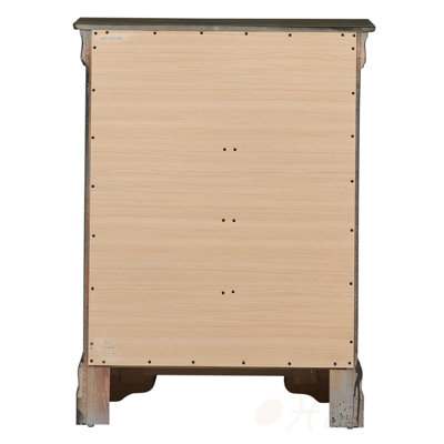 Elegant Gray Traditional Storage Chest with Four Spacious Drawers, Perfect for Organized and Stylish Living Spaces.