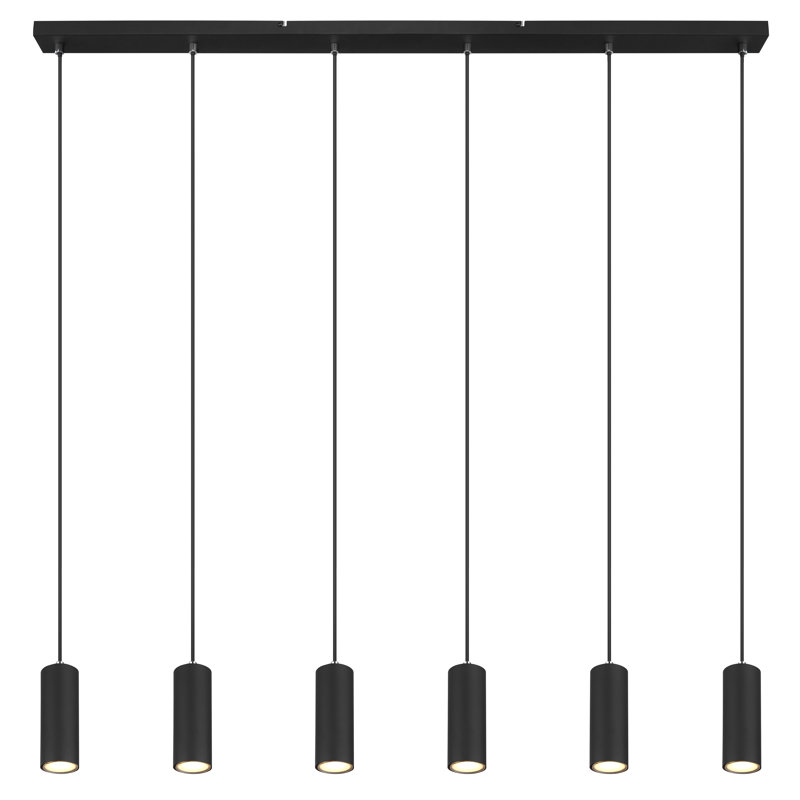 6 - Light Matte Black Pendant