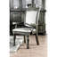 Chaises grises avec accoudoirs gris, support en bois massif, 2 chaises classiques pour salle à manger transitionnelle, 2, revêtement, structure