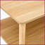 Table basse à 2 niveaux pour le salon - Panneau de fibres à densité moyenne et amp; Bois massif avec pieds en bois d'hévéa, facile à nettoyer Peu encombrant-851528703