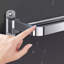 Porte-serviettes de salle de bain en acier inoxydable 304 - Organisateur mural pliable robuste à double tringle antirouille