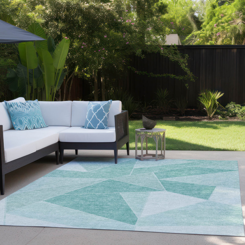 Kinslee Geometric Indoor / Outdoor Rug, Rectangle 3' x 5'