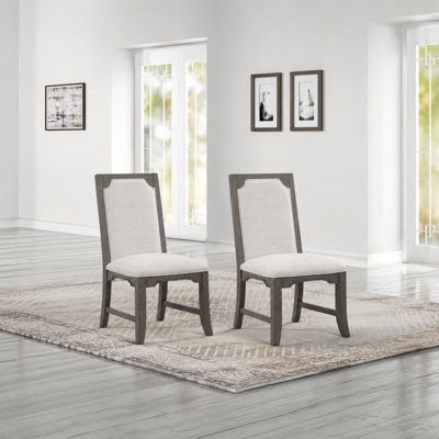 Dabbs Wood Dining Side Chair In Gray