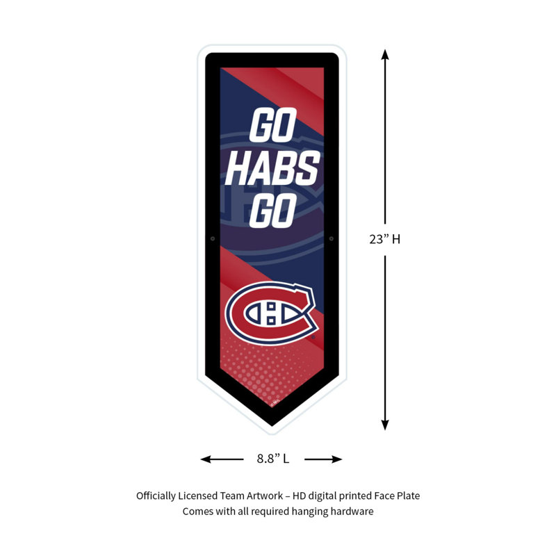Enseigne murale NHL Team Pennant, Canadiens de Montréal