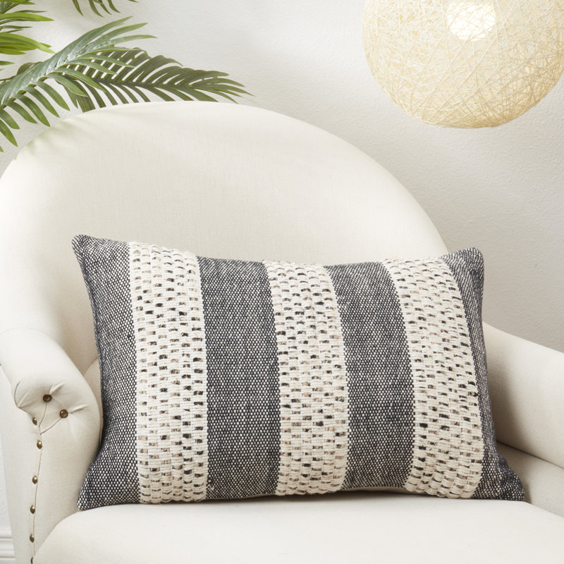 Housse de coussin en coton à rayures Josette Collection, H 16 po x l 24 po, Rectangulaire