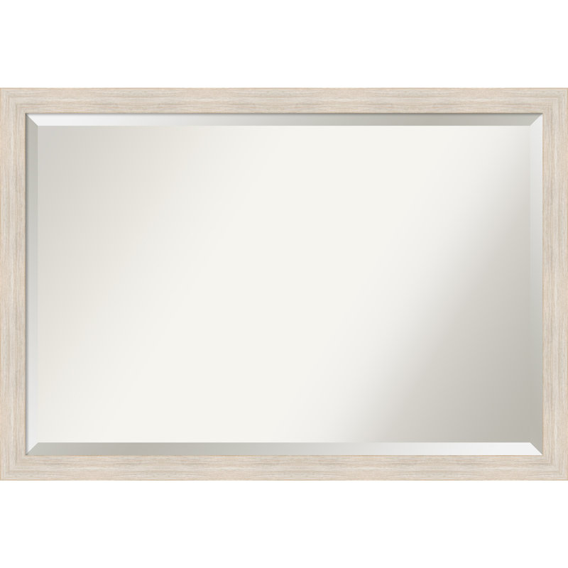 Miroir de salle de bain duveté, 26,88 po x 38,88 po, Blanc mat
