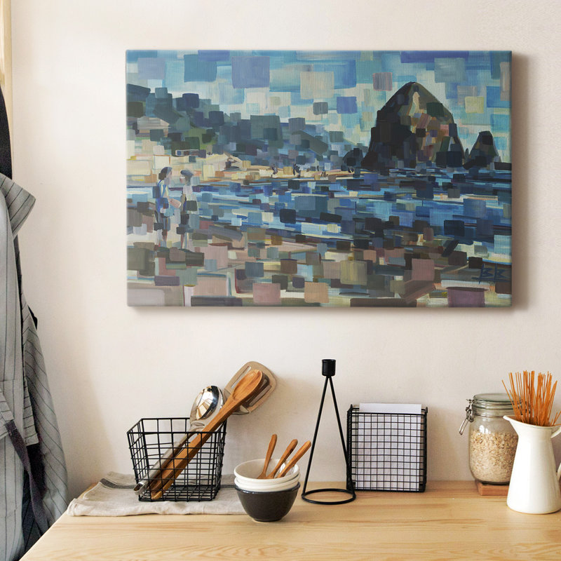 «Evening in Cannon Beach», toile tendue avec châssis de qualité supérieure - prête à être accrochée, H 24 po x l 36 po