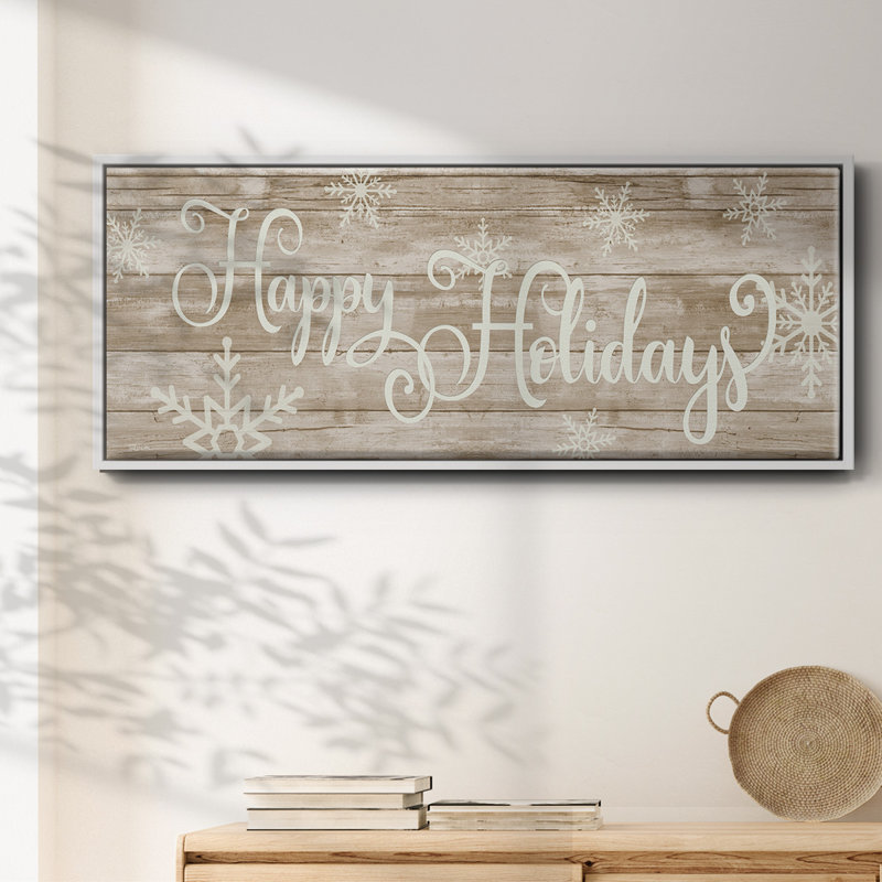 Happy Holidays- Framed Canvas