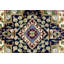 Tapis de couloir oriental bleu en laine noué à la main 2 pi 8 po x 9 pi 6 po