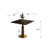 33" Square Dining Table with Marble-Style Top and Gold Pedestal Base — Modern Chic for Small Spaces-1508094162